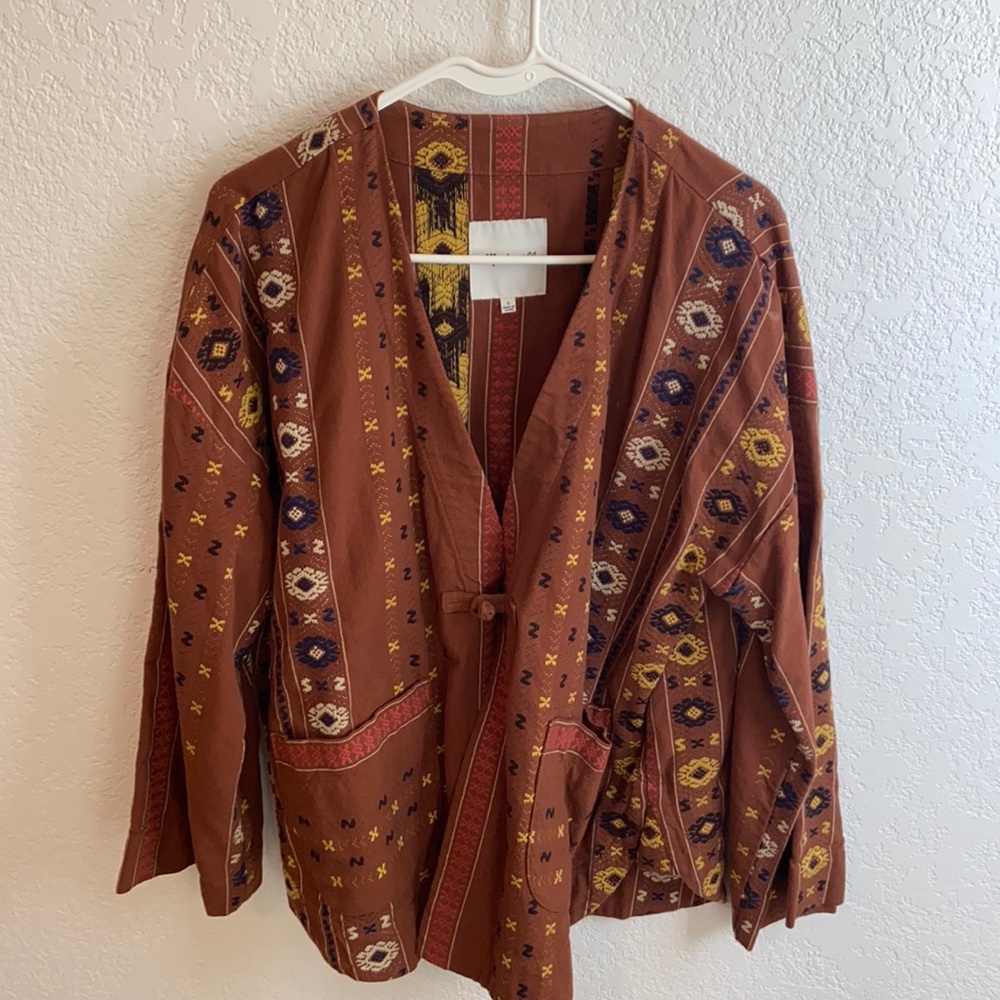COPY - Madewell cotton embroidered kimono style jacket